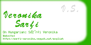 veronika sarfi business card